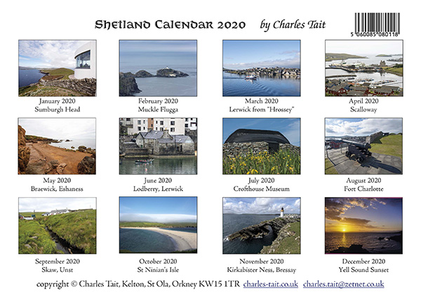 2020 Landscape Calendar Shetland