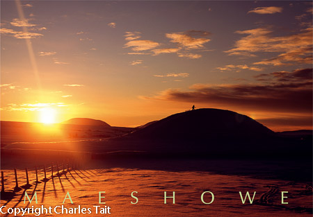 n284.  maeshowe snow sunset